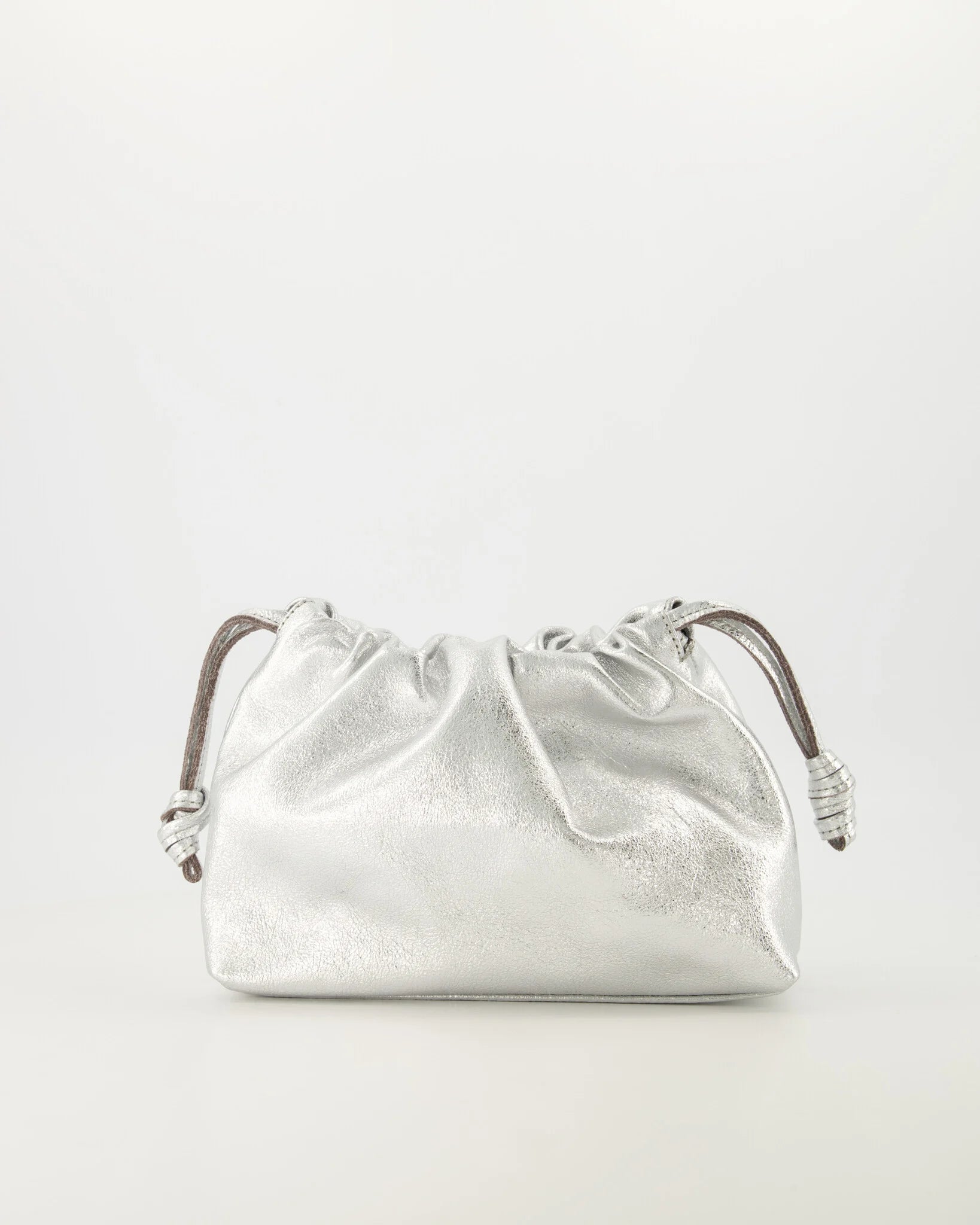 Leren crossbodytas Arela - zilver metallic