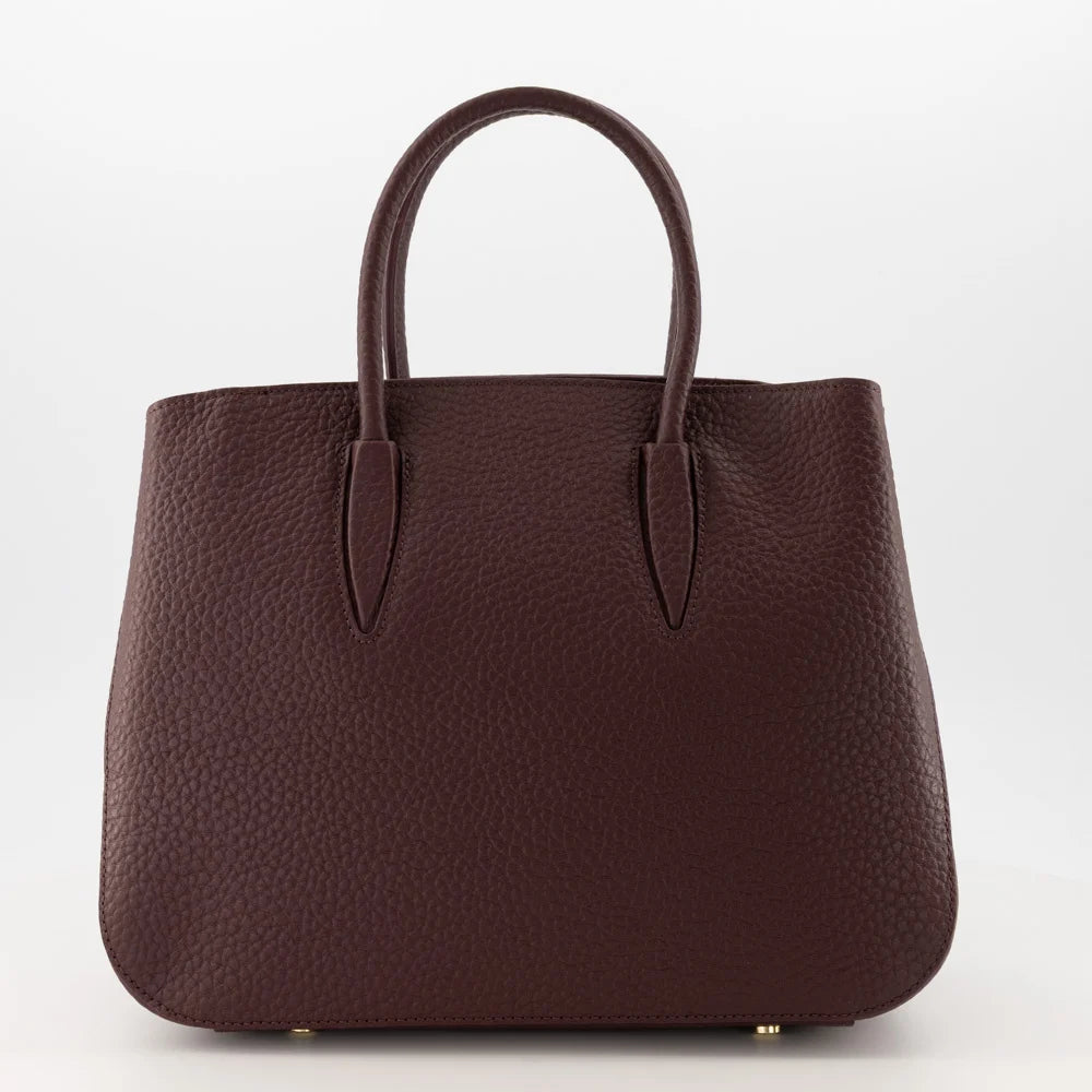 Leren handtas Bara Bordeaux