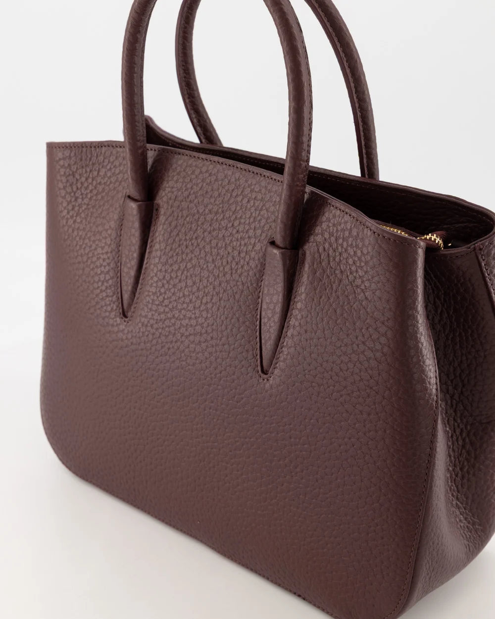 Leren handtas Bara Bordeaux