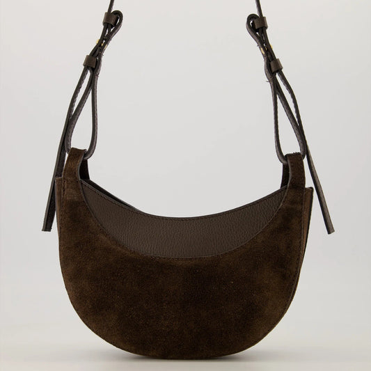 Leren crossbody tas Daisy - donkerbruin