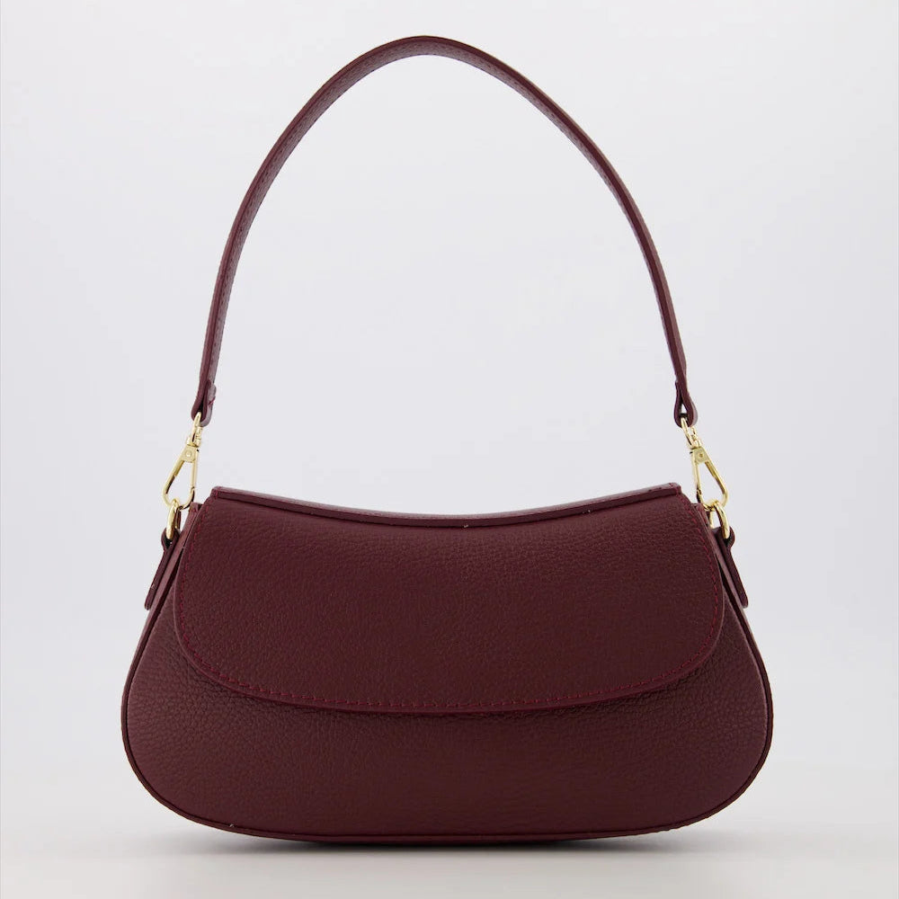 Leren schoudertas bordeaux diara