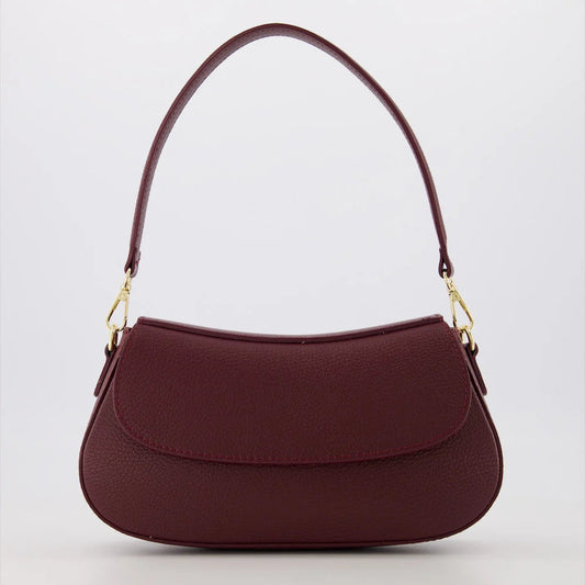 Leren schoudertas bordeaux diara