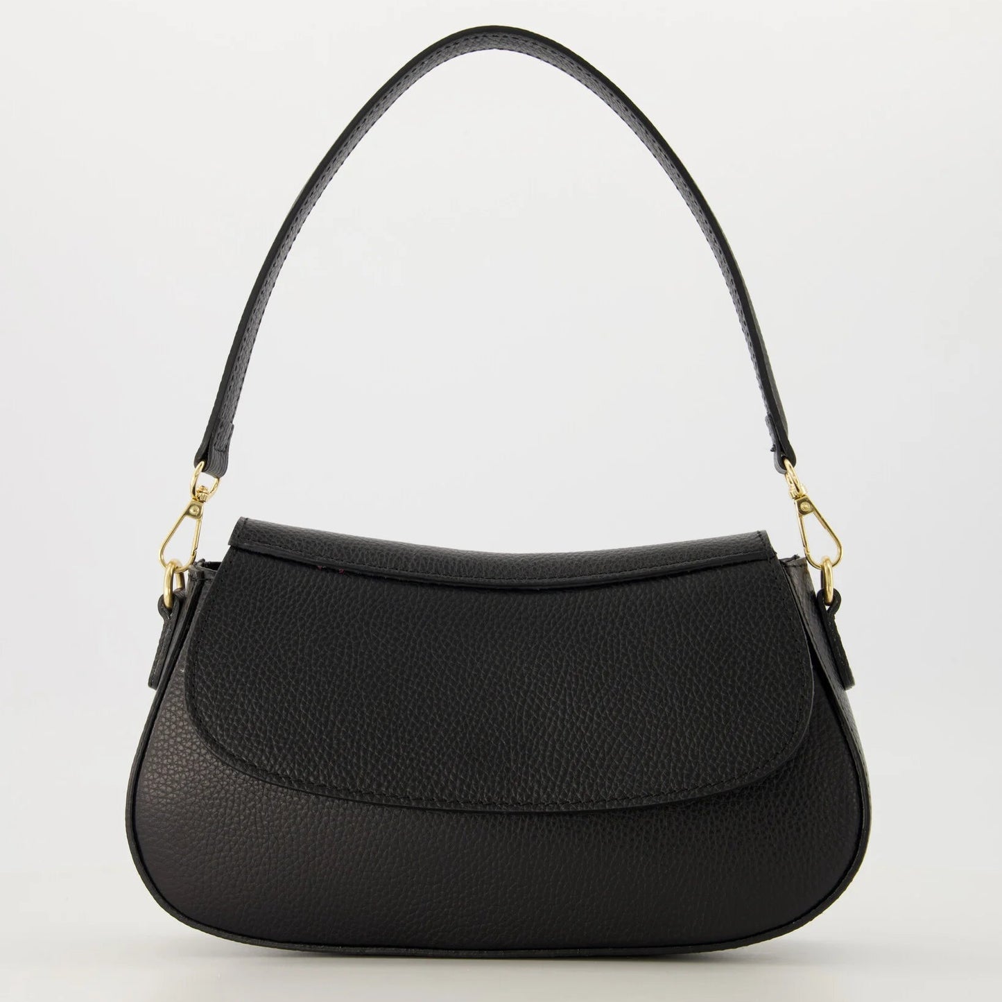 Leren schoudertas en crossbody tas Diara zwart
