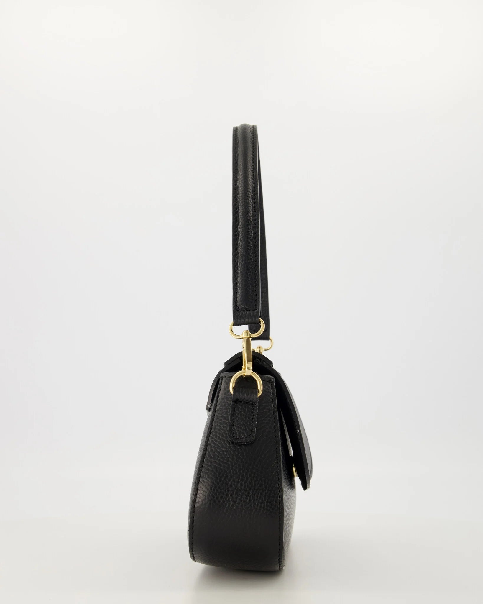 Leren schoudertas en crossbody tas Diara zwart