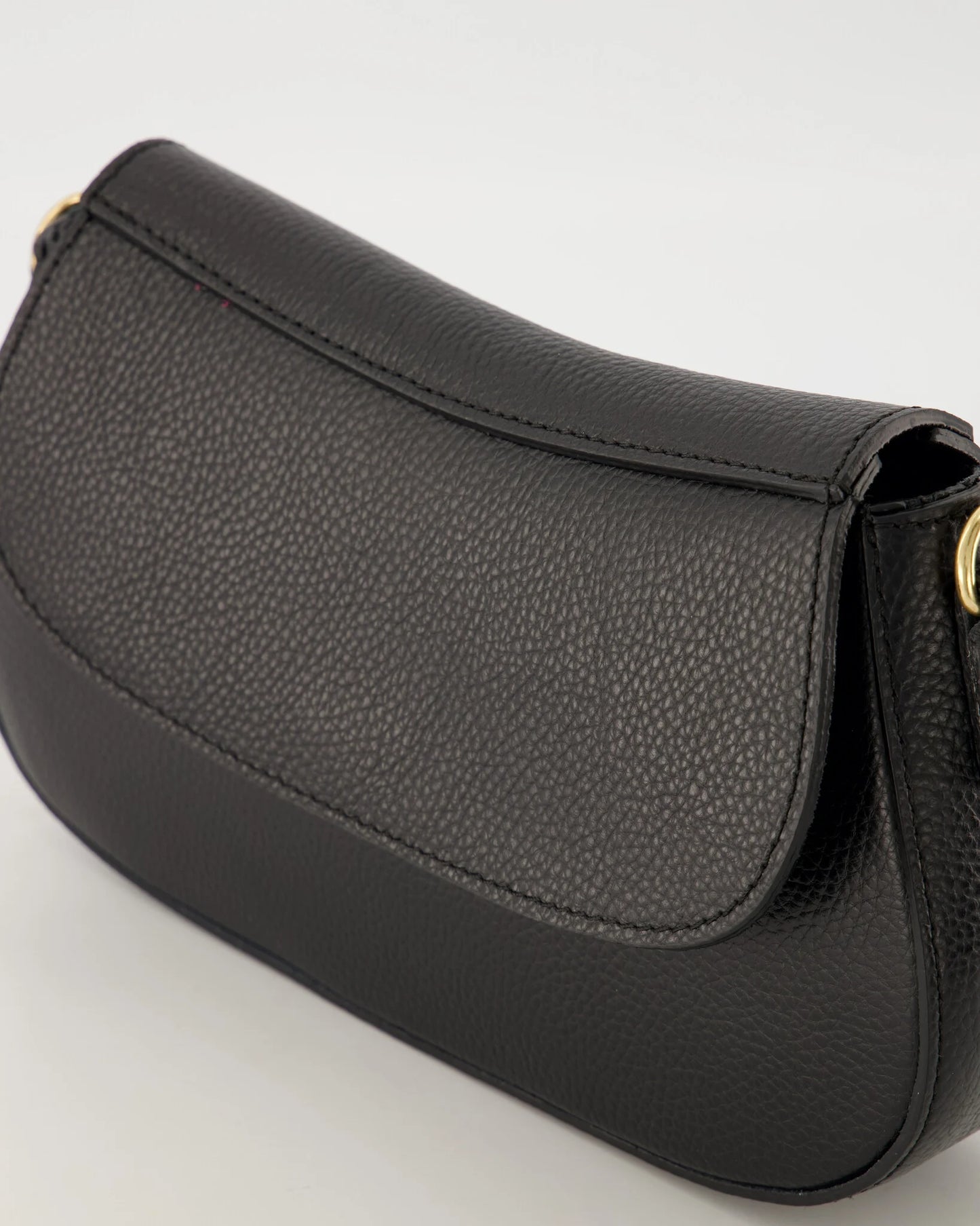 Leren schoudertas en crossbody tas Diara zwart