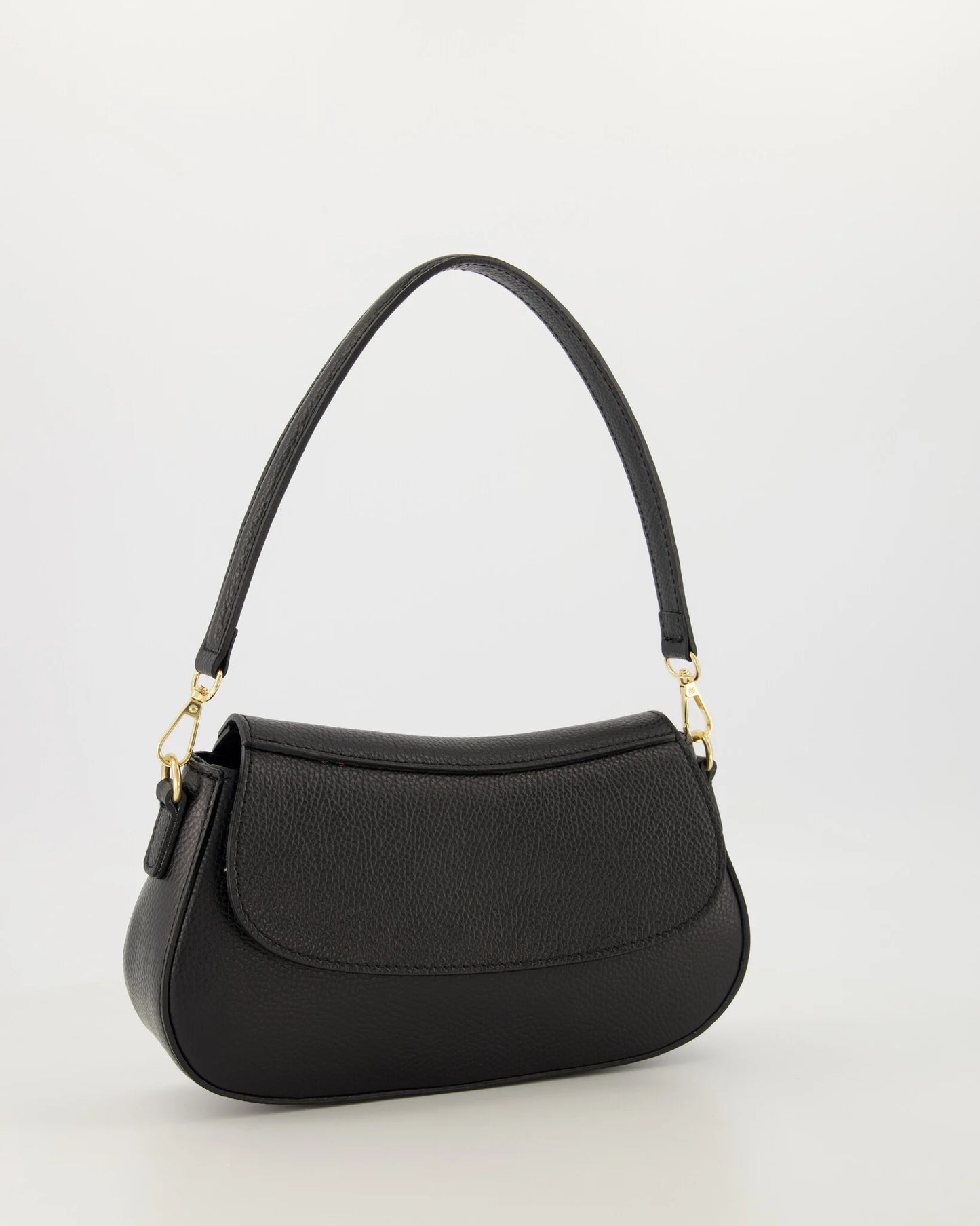 Leren schoudertas en crossbody tas Diara zwart