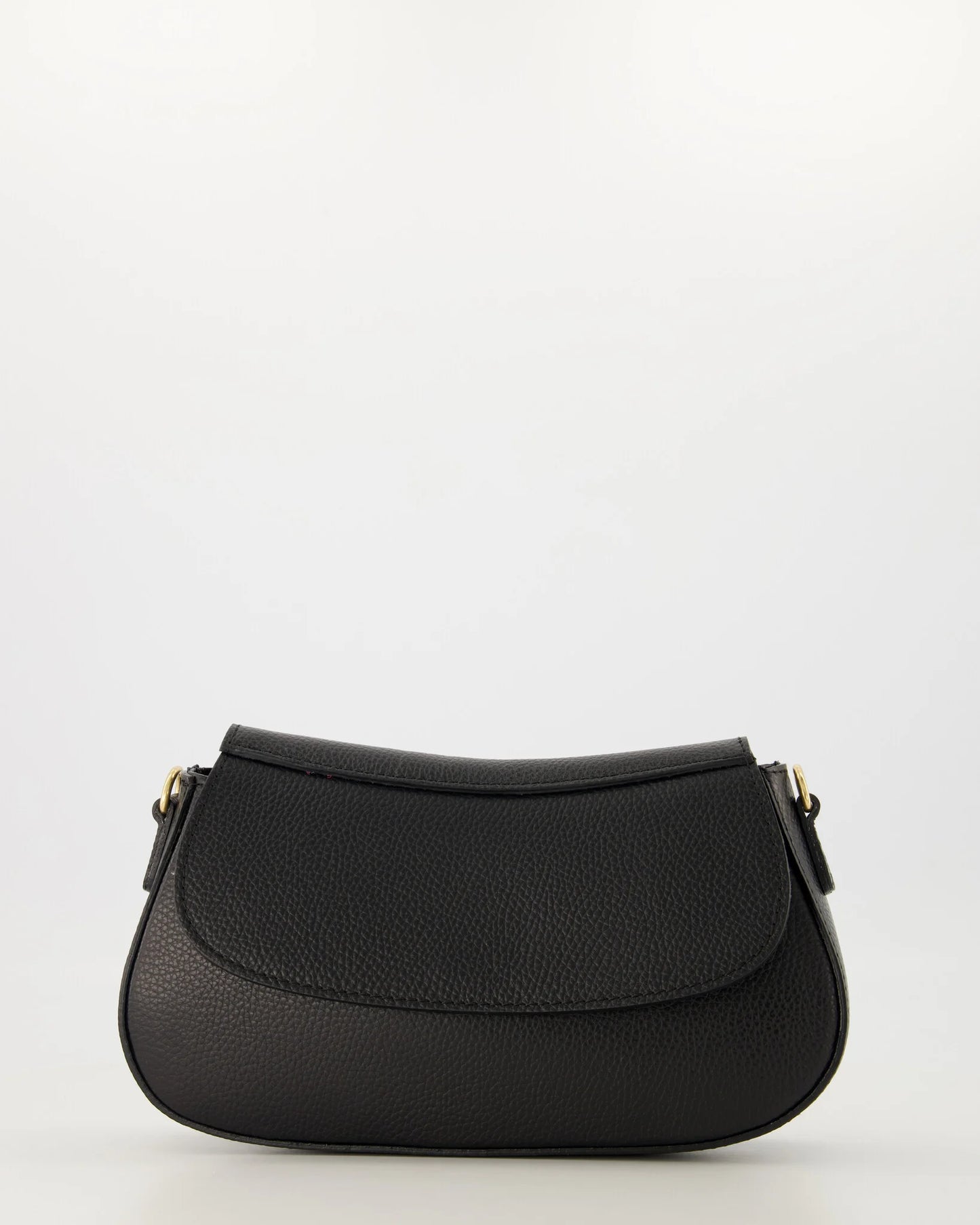 Leren schoudertas en crossbody tas Diara zwart