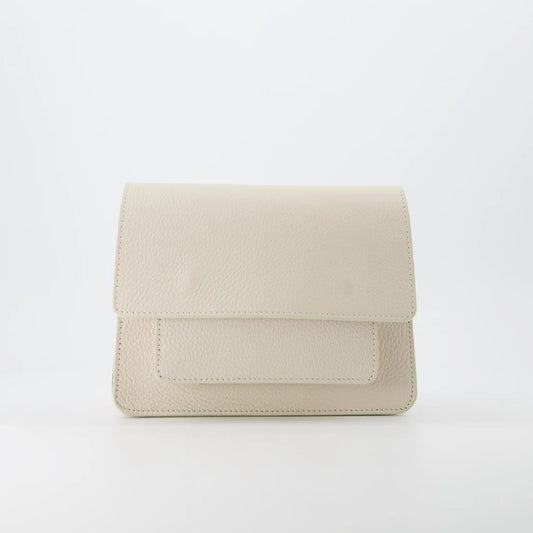 Leren tas fenna ecru