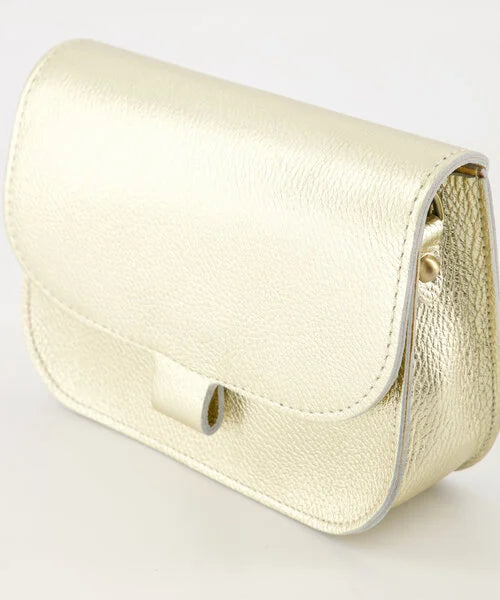 Leren tas Flora - Classic Grain - Goudkleurig