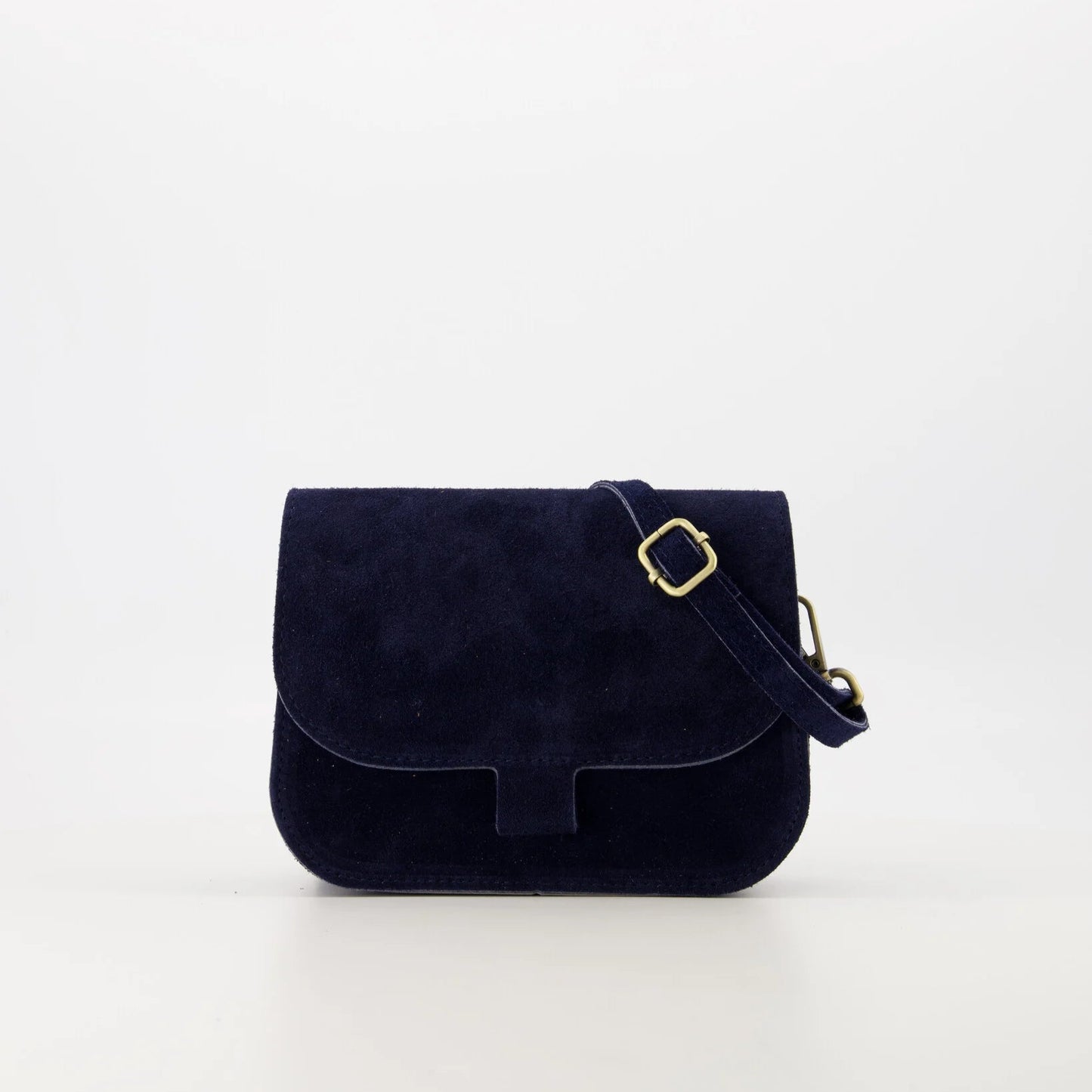 Suede crossbody tas Flora - donkerblauw