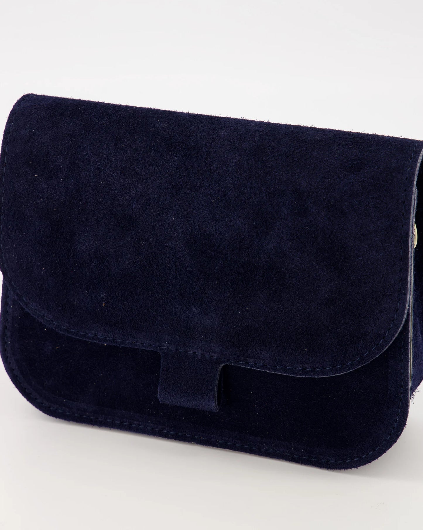 Suede crossbody tas Flora - donkerblauw