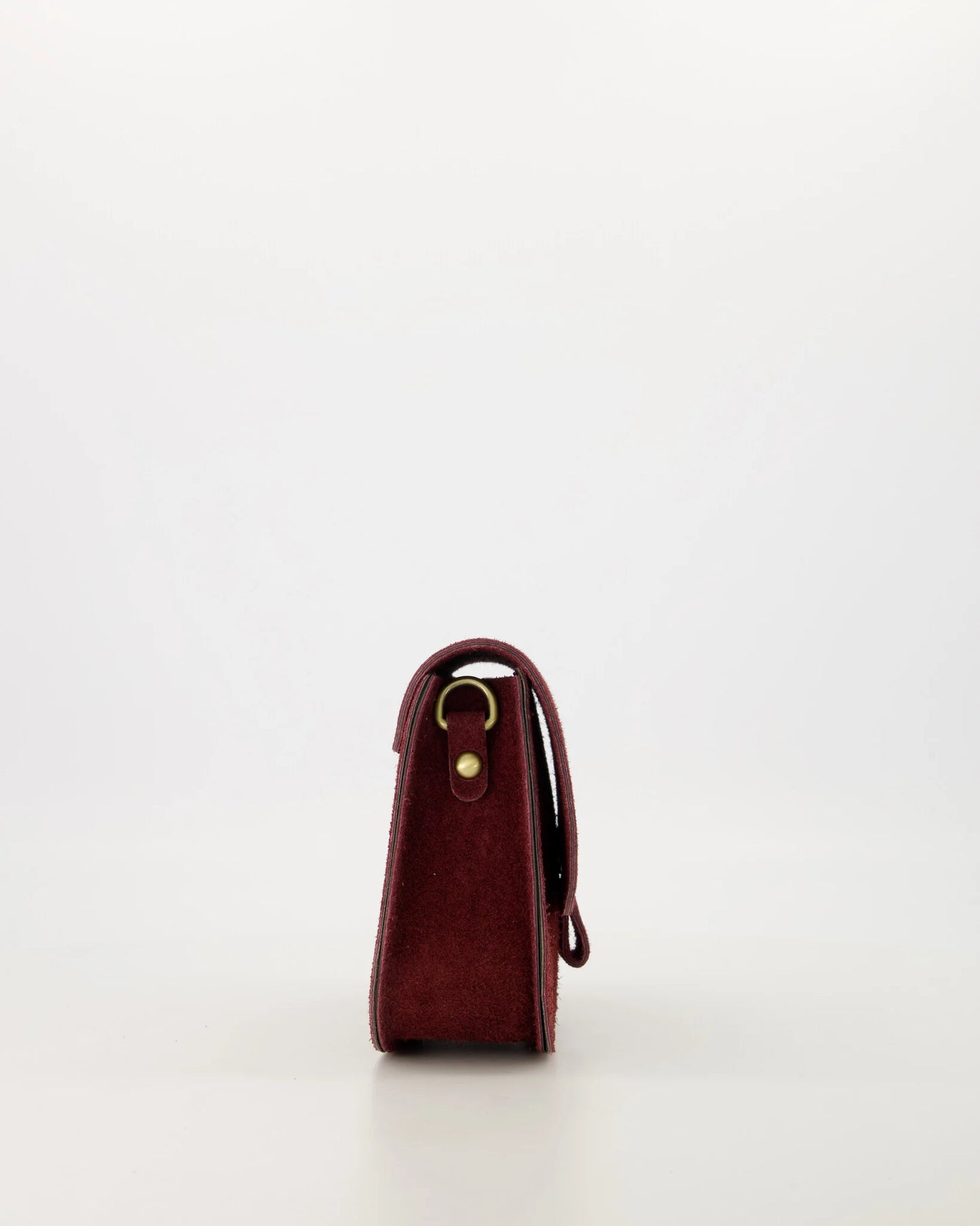 Suede crossbody tas Flora - bordeaux