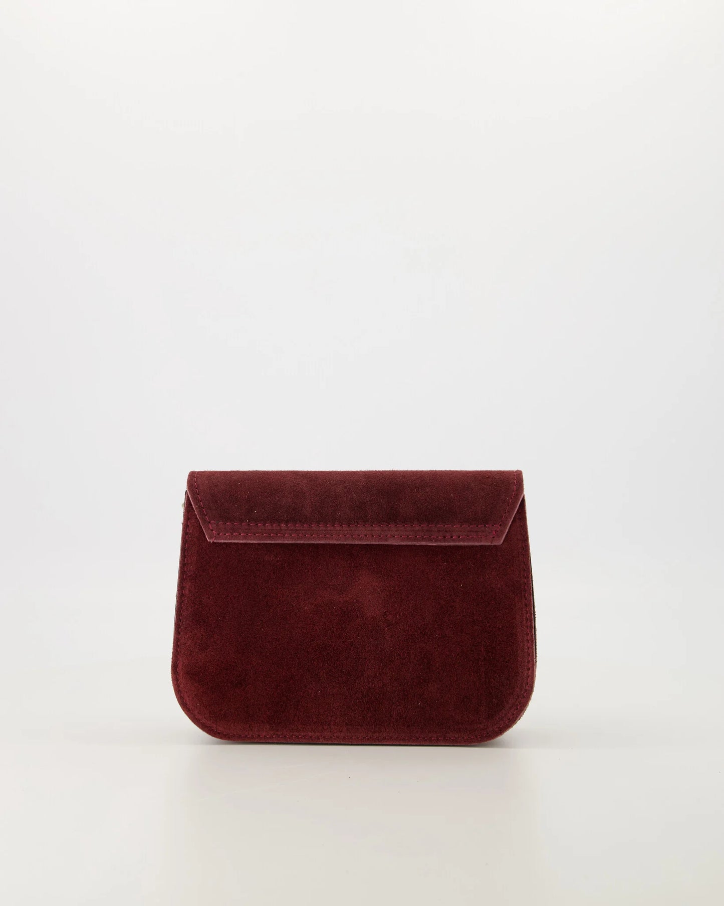 Suede crossbody tas Flora - bordeaux