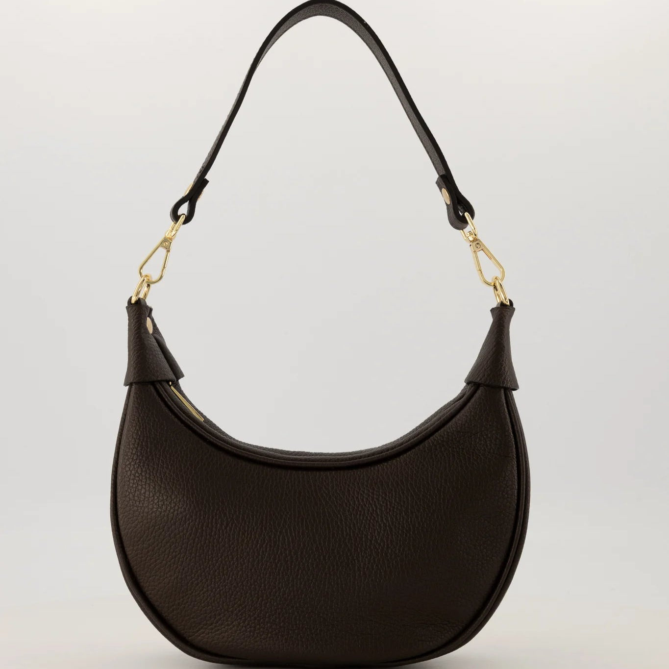 Leren crossbody tas Kyra - donkerbruin