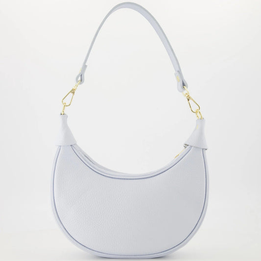 Leren crossbodytas lichtblauw handtas Kyra