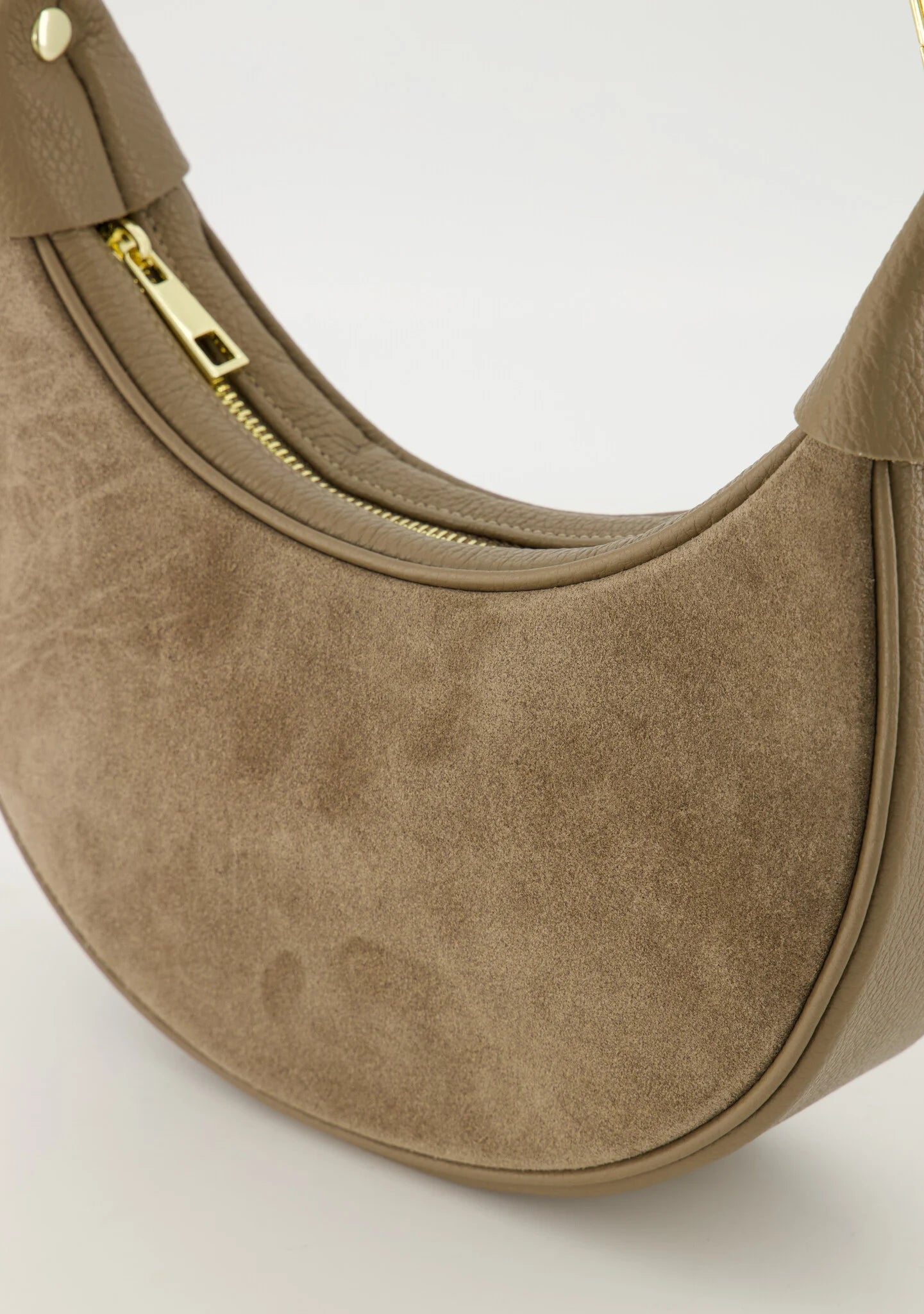 Suede leren tas Kyra - Mocha Mousse
