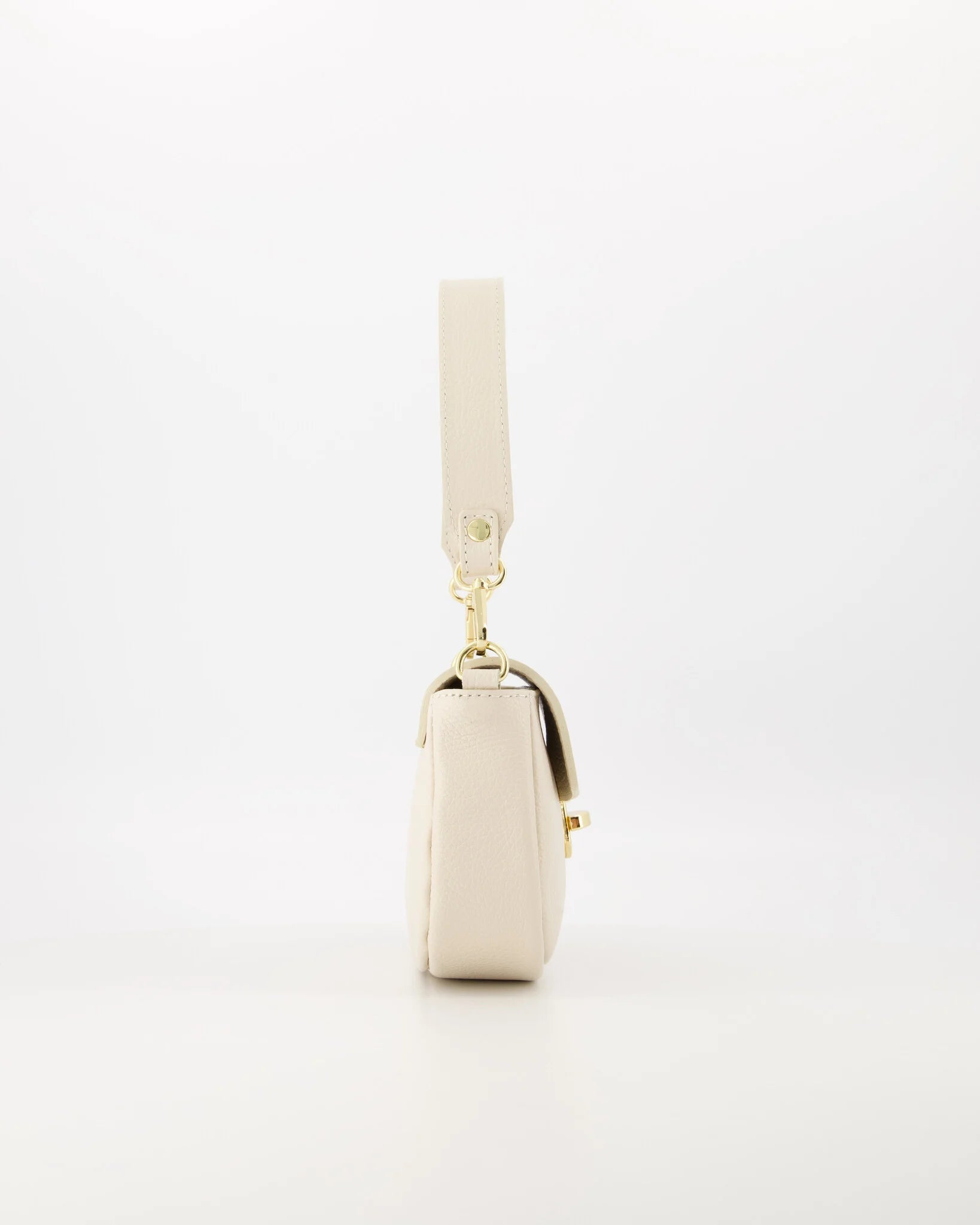 Leren crossbody tas Marissa Ecru 