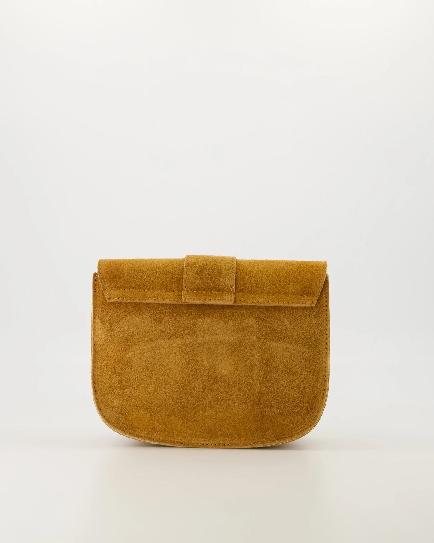 Suede crossbody tas Maan - Cognac