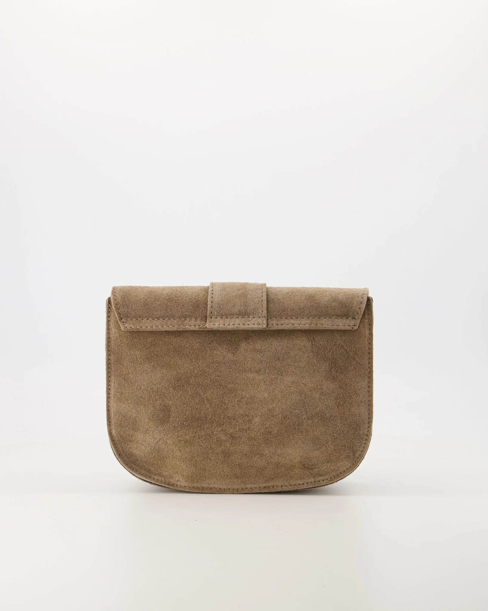 Suede crossbody tas maan taupe