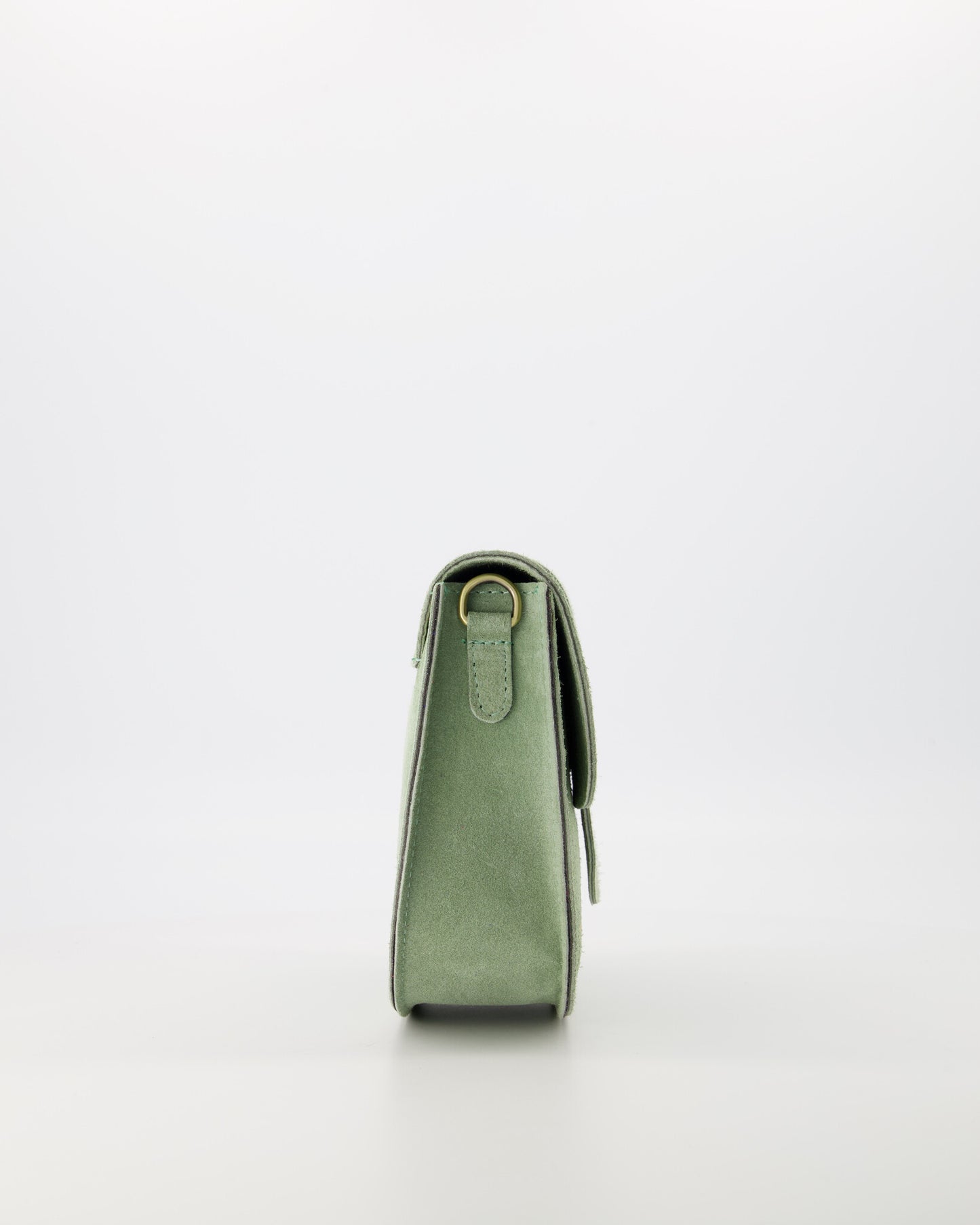 Suede tas Maan - Mintgroen