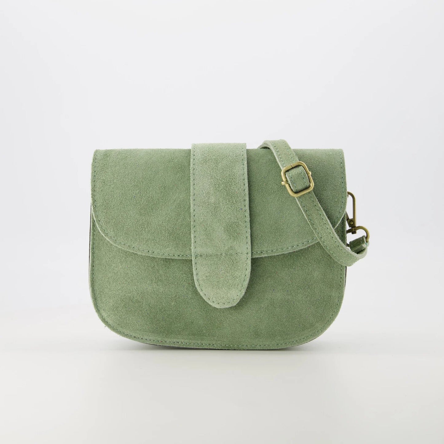 Suede tas maan mintgroen
