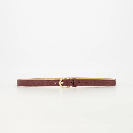 Leren riem Madelief - bordeaux