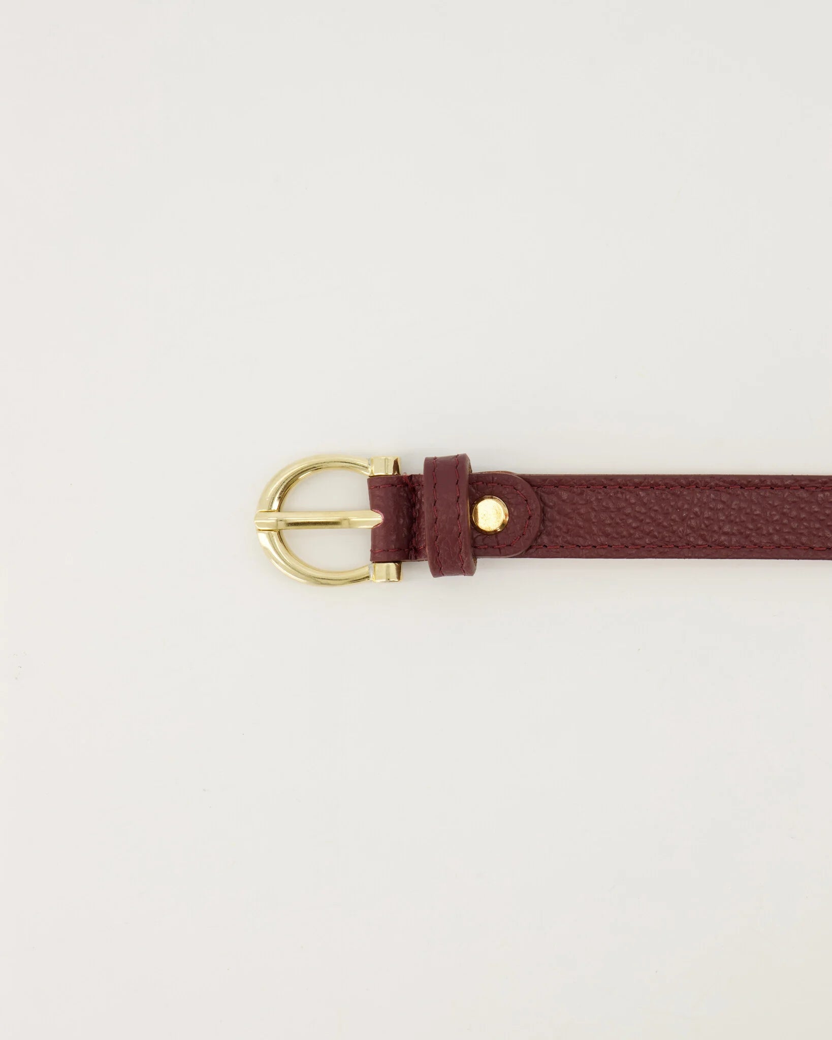 Leren riem Madelief - bordeaux