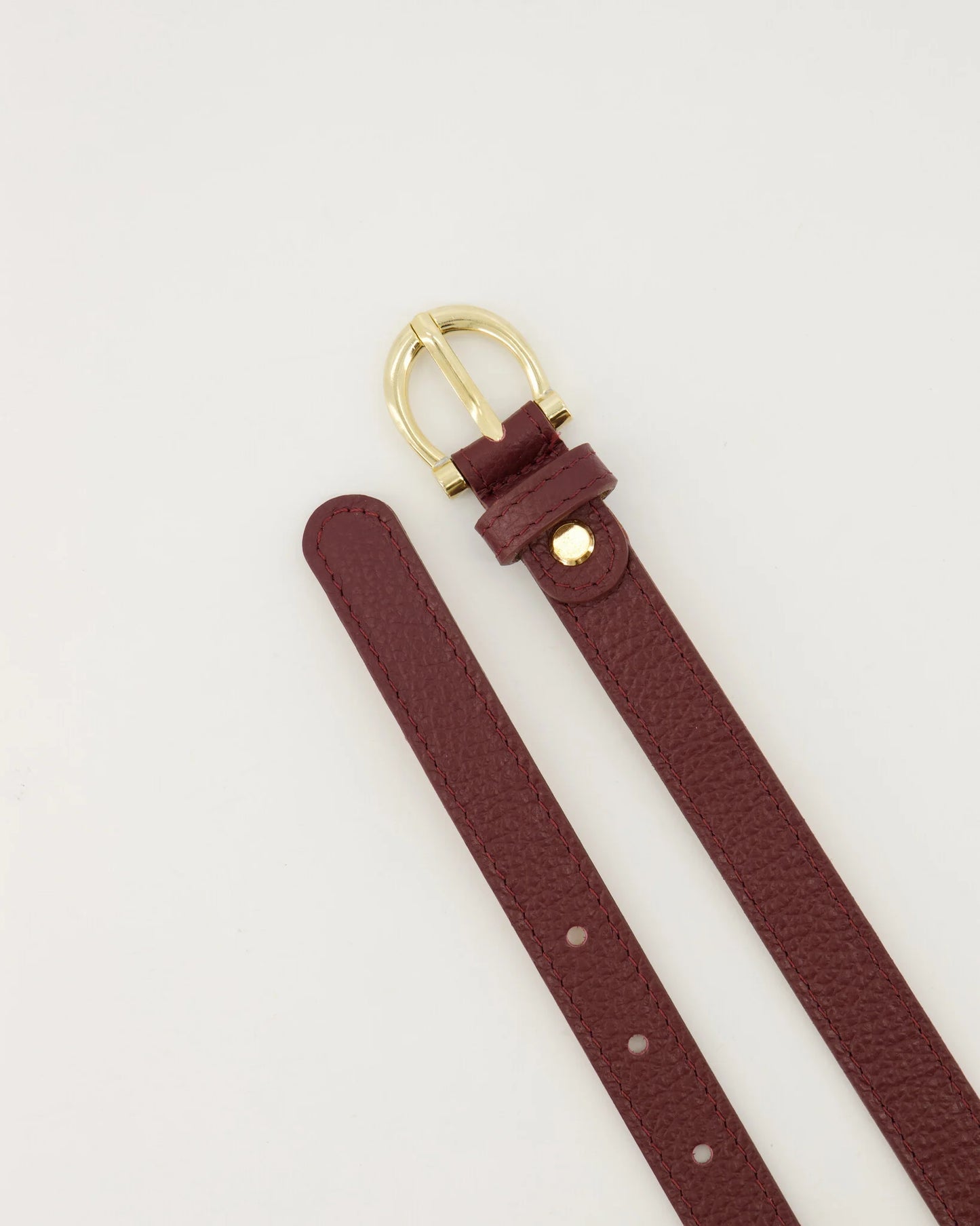 Leren riem Madelief - bordeaux