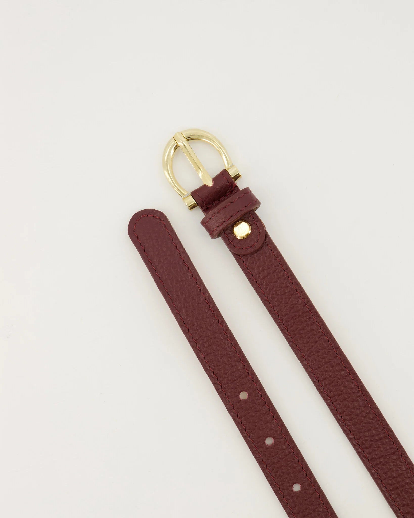 Leren riem Madelief - bordeaux