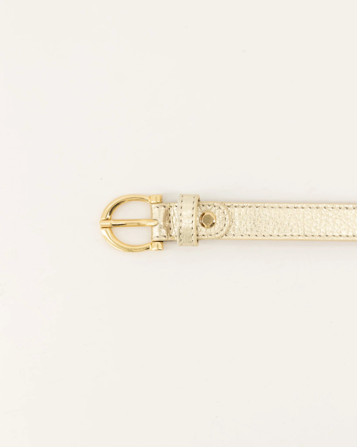 Leren riem Madelief - goud