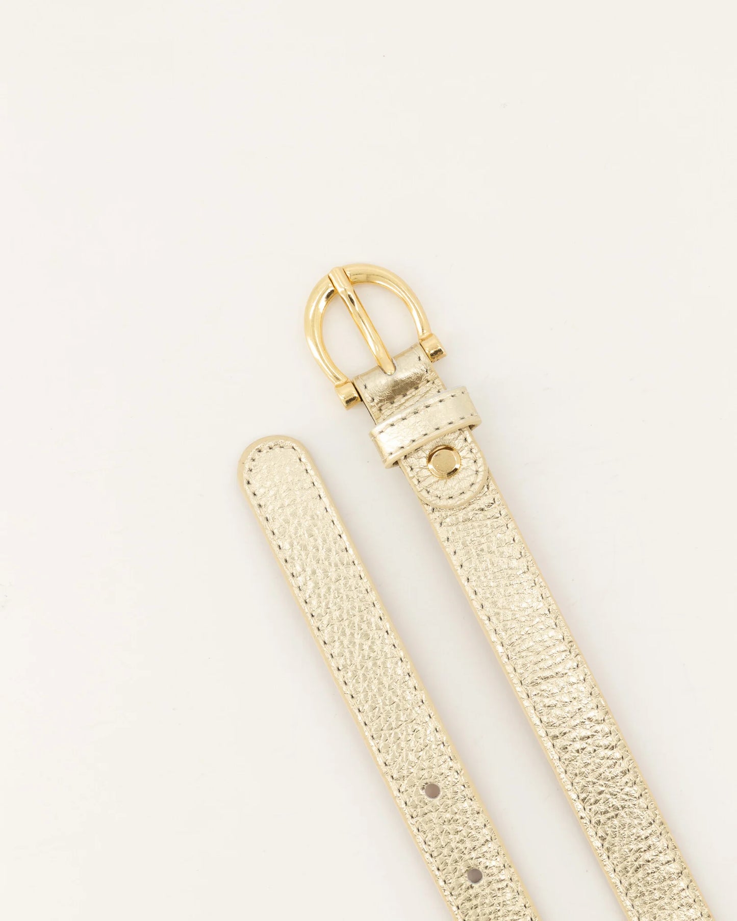 Leren riem Madelief - goud