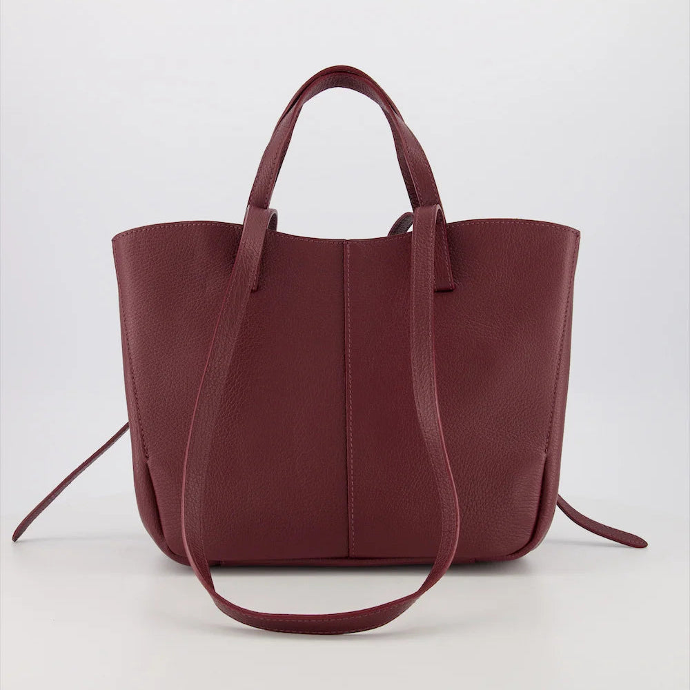 Leren handtas Martha - bordeaux