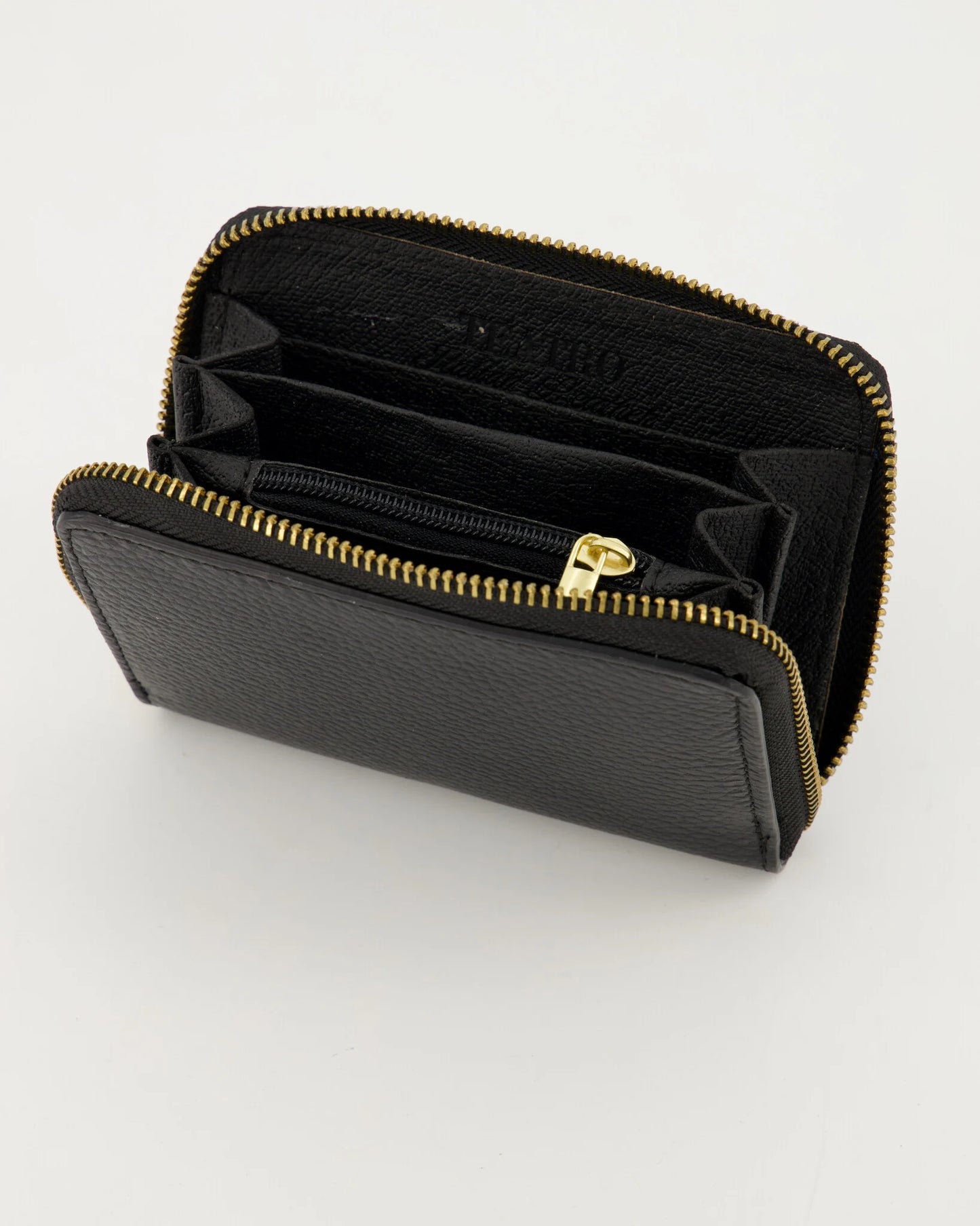 Leren portemonnee Milly - zwart