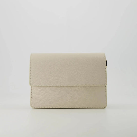 Leren crossbodytas Alicia - ecru 