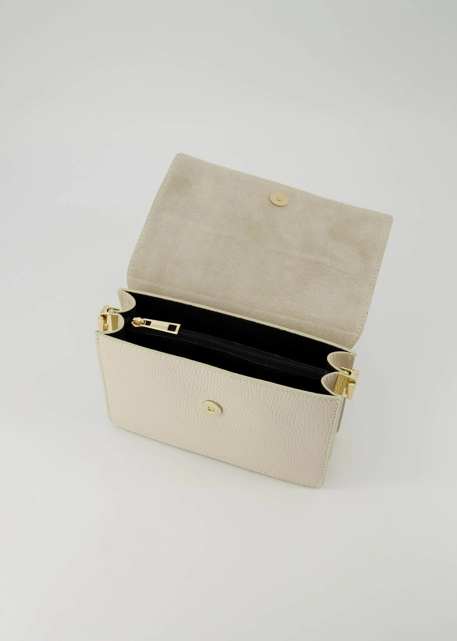 Leren crossbodytas Alicia - ecru 