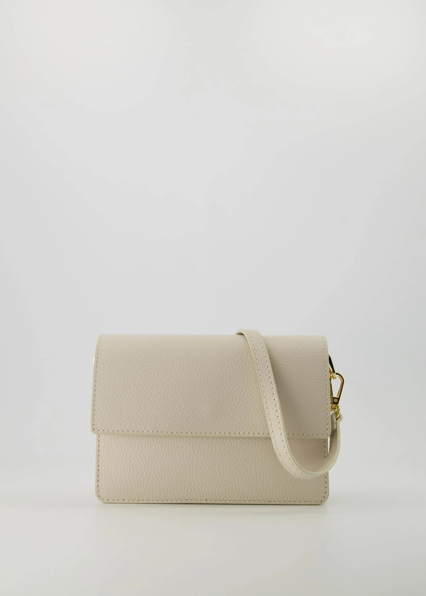 Leren crossbodytas Alicia - ecru 