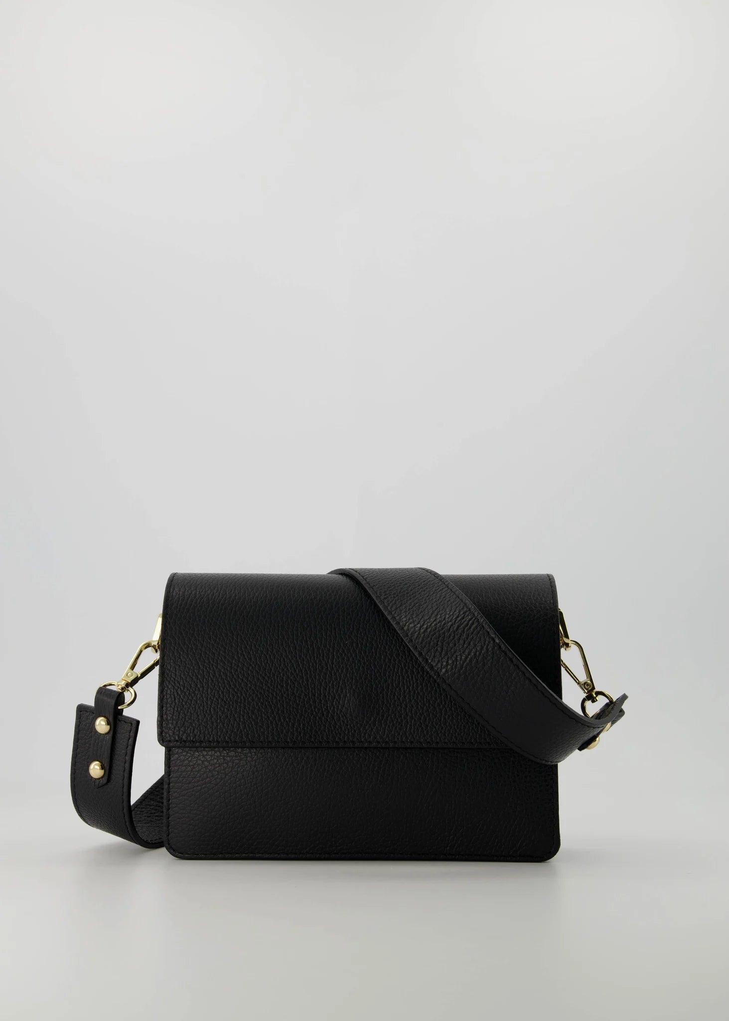 Leren crossbody tas Alicia - zwart