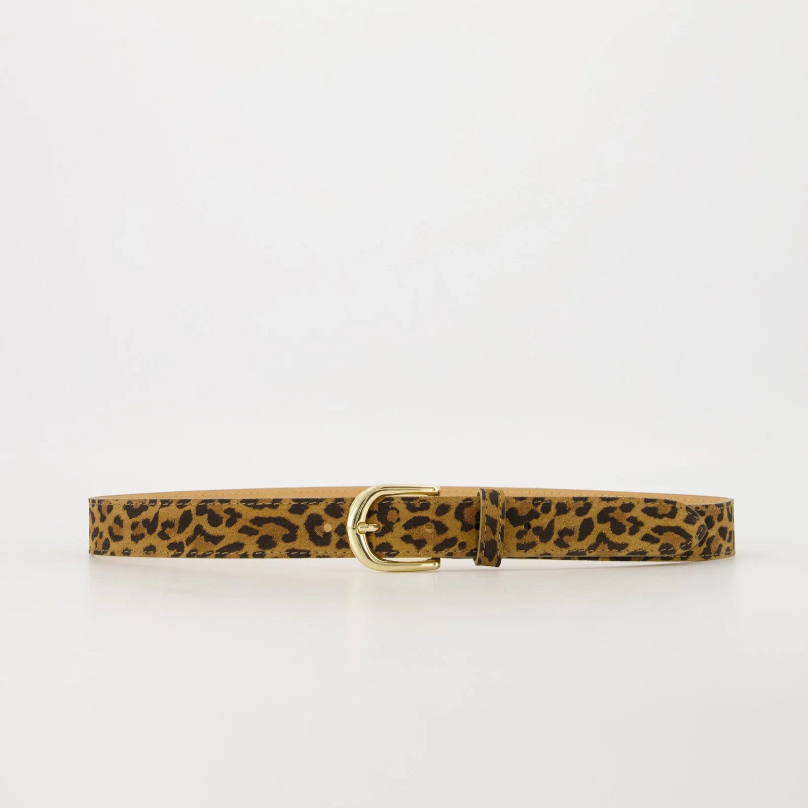 Leren riem suus met luipaard print