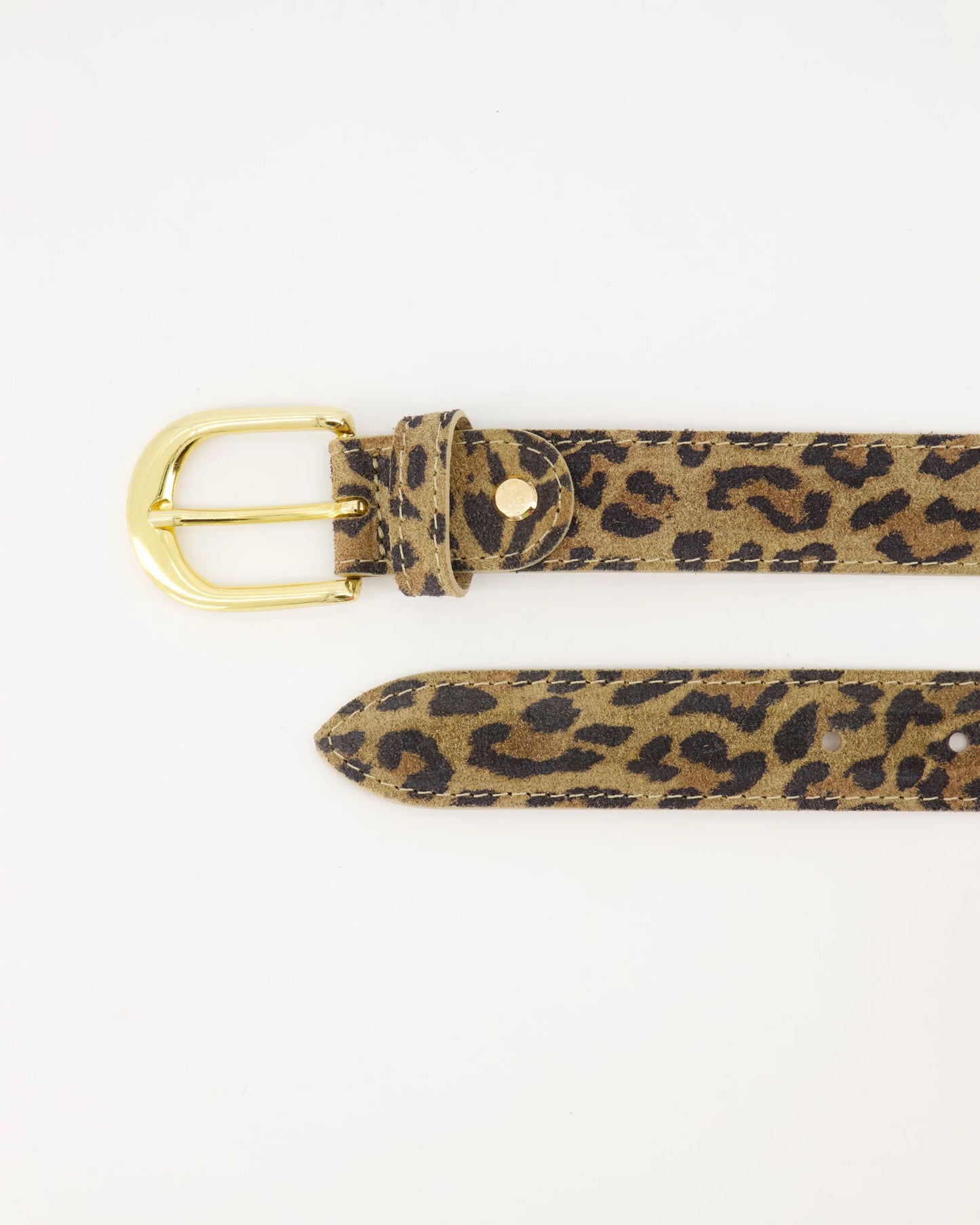 Leren riem suus met luipaard print