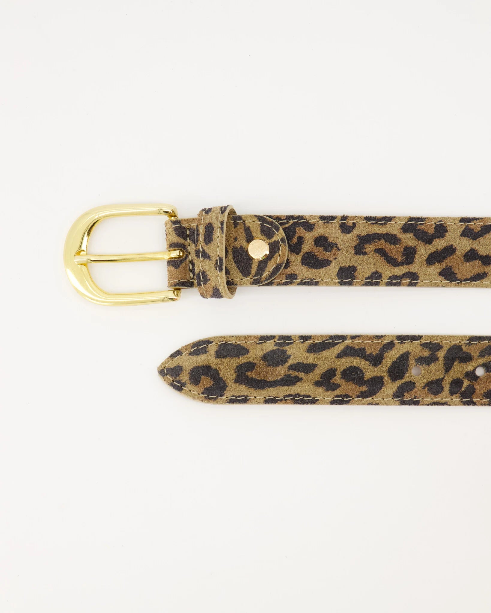 Leren riem suus met luipaard print
